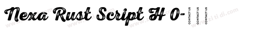 Nexa Rust Script H 0字体转换
